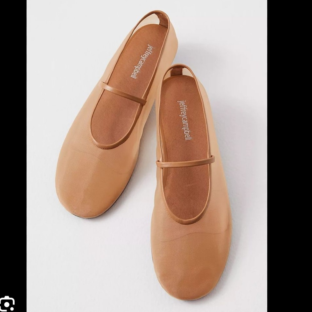 Jeffrey Campbell- Moira mesh flats - nude color